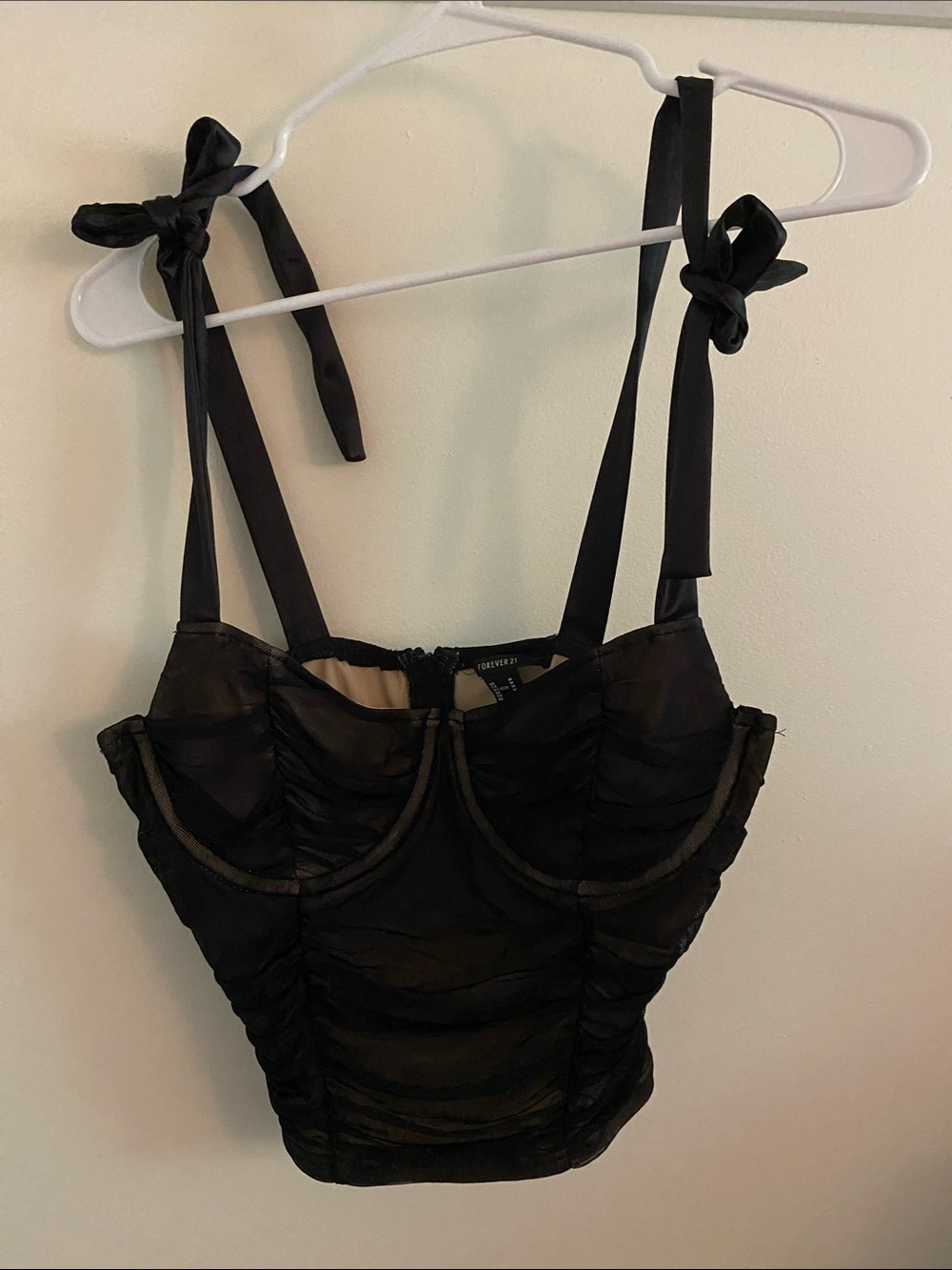 Forever 21 Black Lace Bustier Top